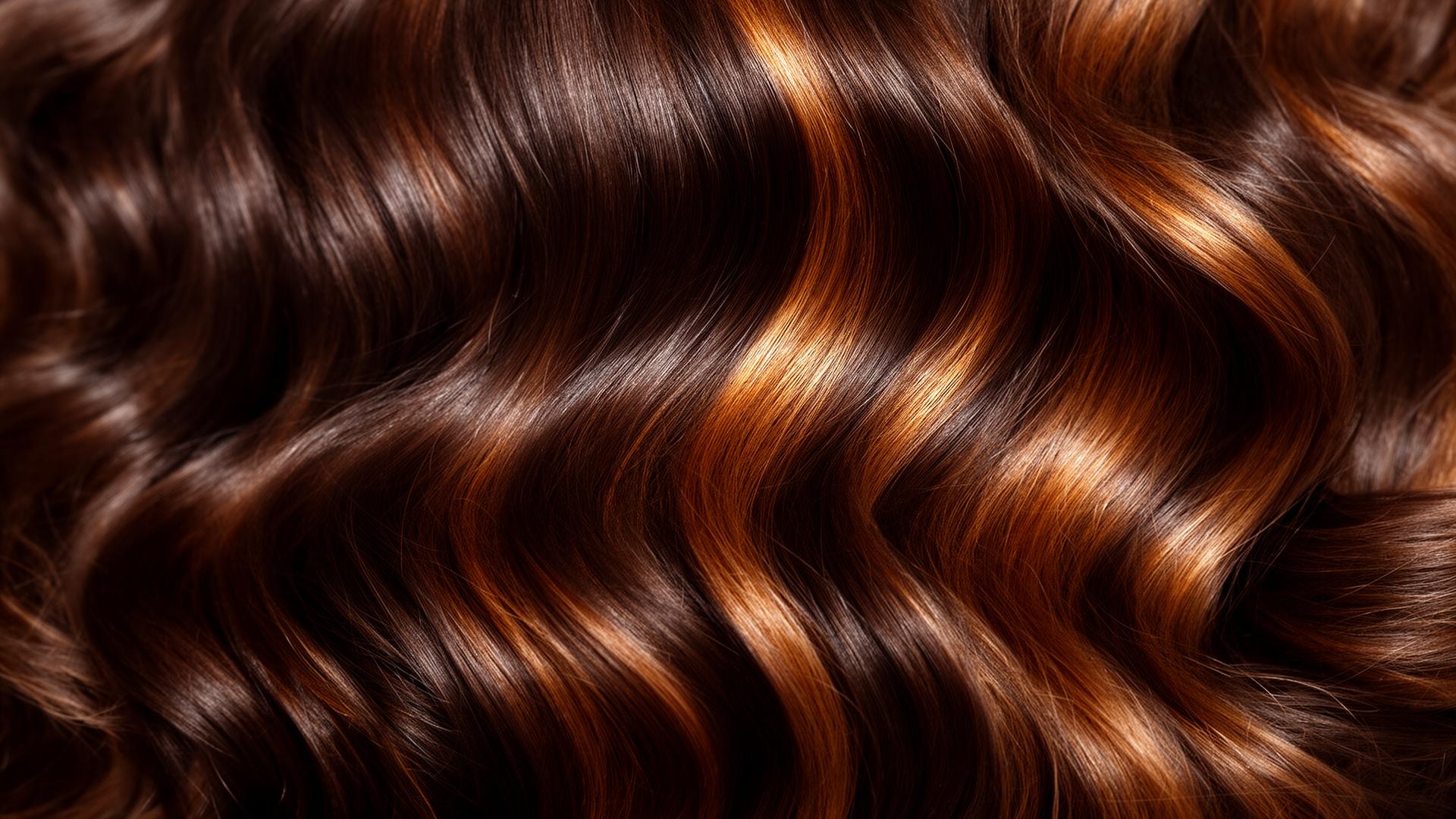Lustrous dark brown hair editorial